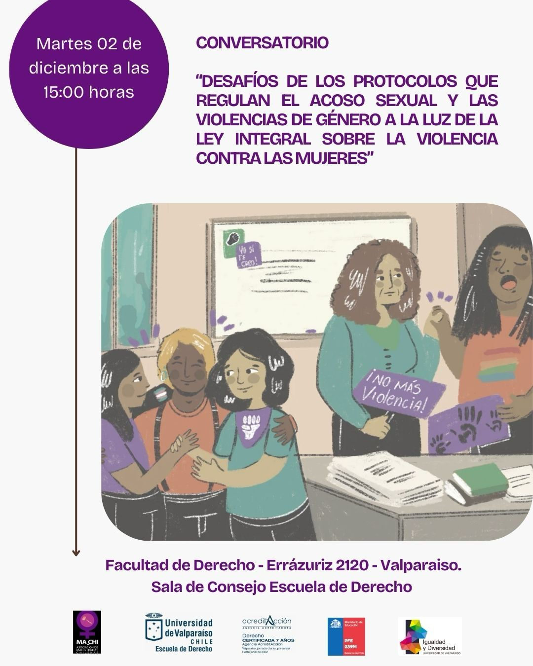 Especialistas analizarán los desafíos planteados por protocolos de la Ley Integral sobre la Violencia Contra las Mujeres – Universidad de Valparaíso